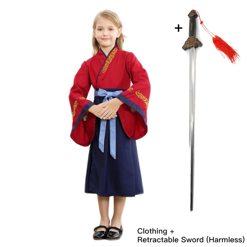 Mulan cosplay vestido para meninas Caru Store