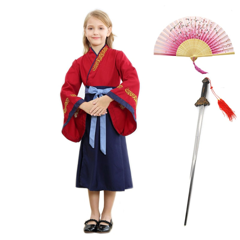 Mulan cosplay vestido para meninas Caru Store