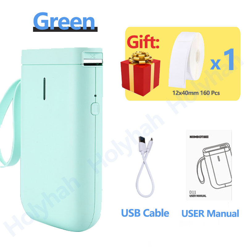Niimbot D11 impressora térmica de etiquetas de bolso portátil sem fio bluetooth Caru Store