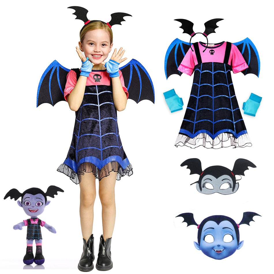Fantasia Vampirina Disney Cosplay, Halloween, Carnaval, Aniversários Caru Store