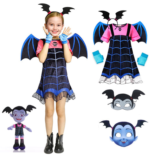 Fantasia Vampirina Disney Cosplay, Halloween, Carnaval, Aniversários Caru Store