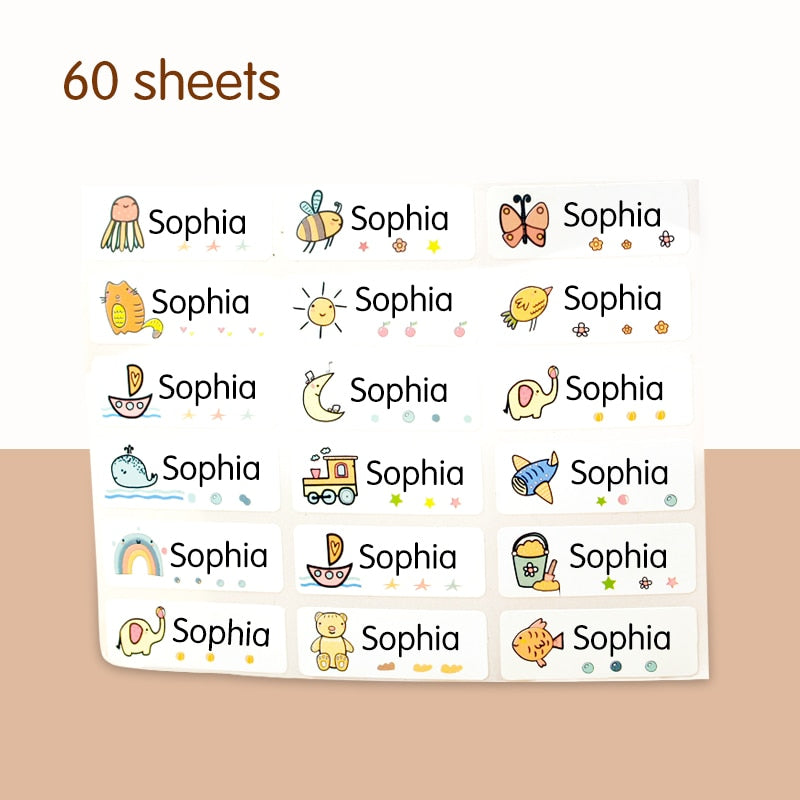 Adesivos Etiquetas à prova d'água para personalizar Caru Store