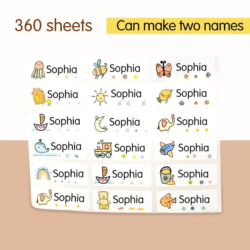 Adesivos Etiquetas à prova d'água para personalizar Caru Store