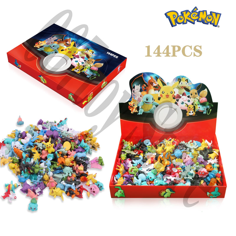 Bonecos Miniaturas Pokemon - 24-144 peças Caru Store