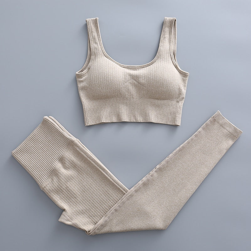 Conjunto de ginástica sem costura - Seamless Caru Store