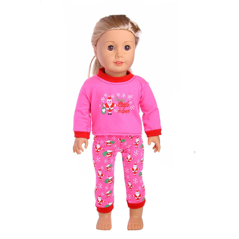 Pijama de boneca com estampa fofa - para bonecas tipo American Girl Caru Store