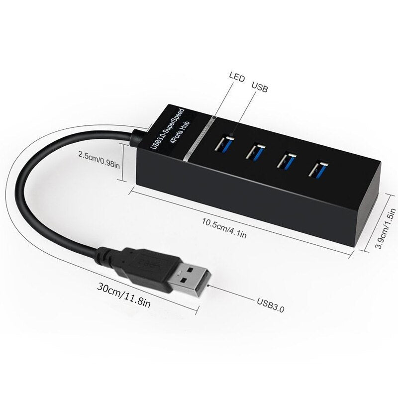 Docking Station Adaptador 4-Ports Hab Splitter 3.0 Caru Store