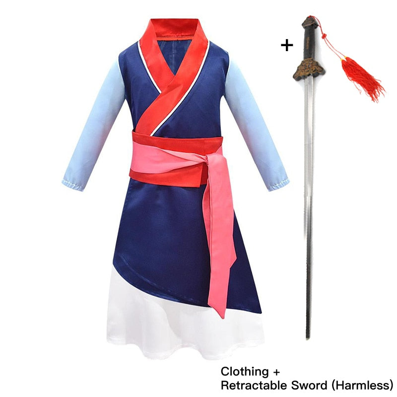 Mulan cosplay vestido para meninas Caru Store