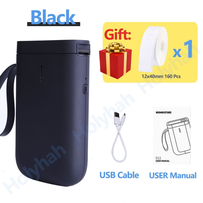 Niimbot D11 impressora térmica de etiquetas de bolso portátil sem fio bluetooth Caru Store