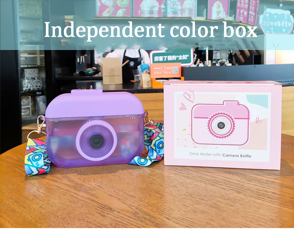 Garrafa de Àgua transparente - 400ml Câmera - BPA Free Caru Store