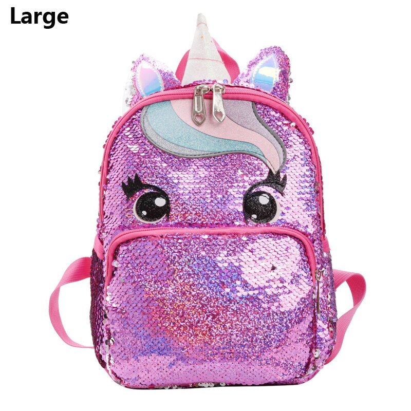 Mochila grande com lantejoulas Unicórnio - Kawaii Caru Store