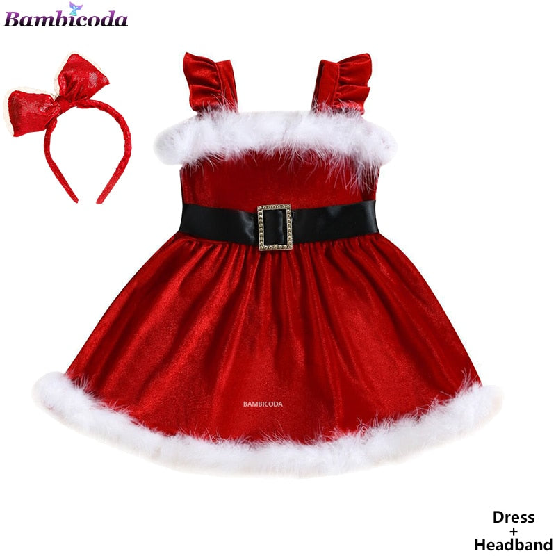 Vestido de Natal - 1 a 6 anos Caru Store