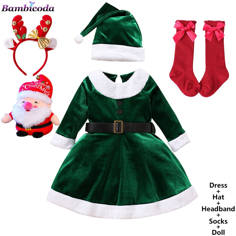 Fantasia Roupa de Natal Infantil Caru Store