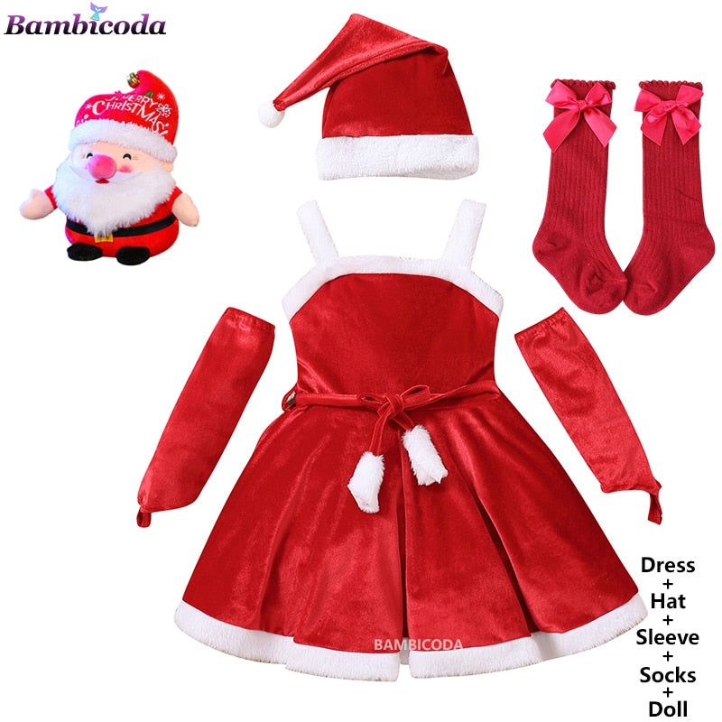 Fantasia Roupa de Natal Infantil Caru Store