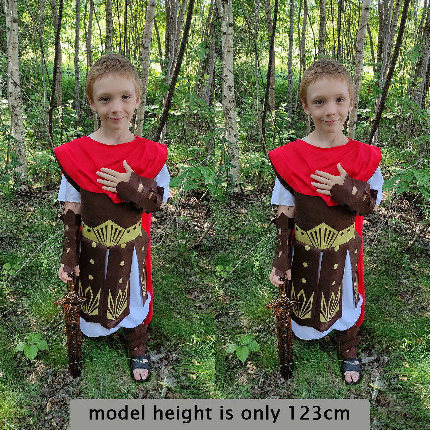 Fantasia infantil do guerreiro grego romano gladiador Caru Store