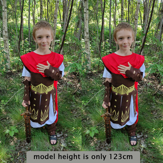 Fantasia infantil do guerreiro grego romano gladiador Caru Store