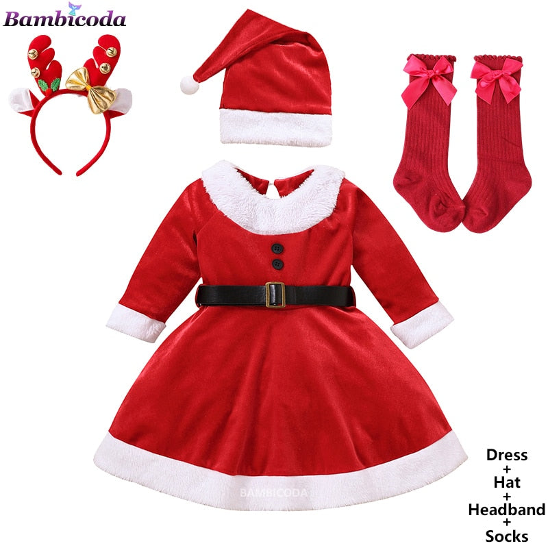 Fantasia Roupa de Natal Infantil Caru Store