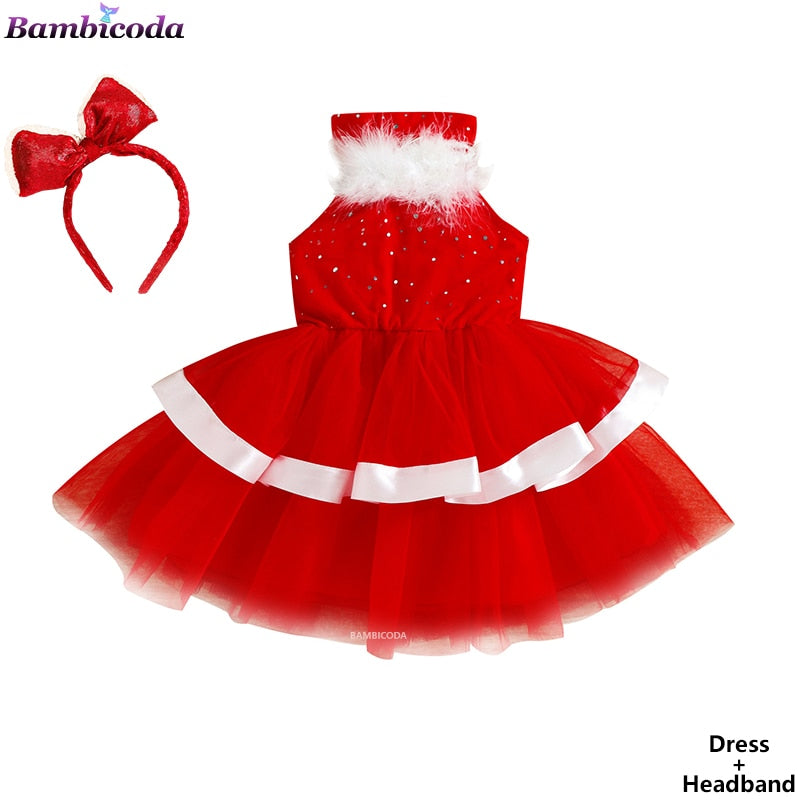 Vestido de Natal - 1 a 6 anos Caru Store