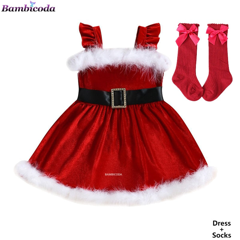 Vestido de Natal - 1 a 6 anos Caru Store