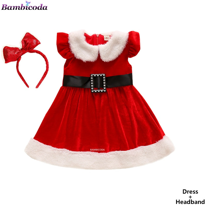 Vestido de Natal - 1 a 6 anos Caru Store