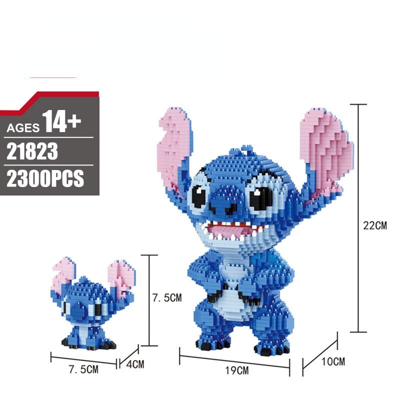 Disney stitch s ponto blocos de construção em miniatura diy Caru Store