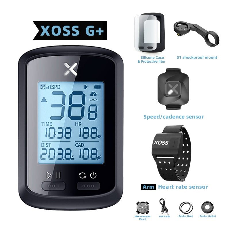 Ciclocomputador GPS velocímetro para bicicleta XOSS G plus G Caru Store