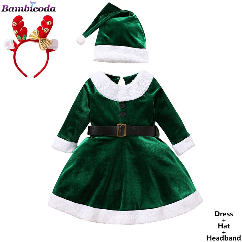 Fantasia Roupa de Natal Infantil Caru Store