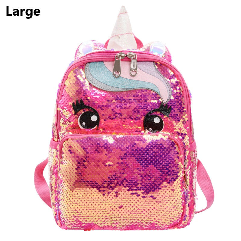 Mochila grande com lantejoulas Unicórnio - Kawaii Caru Store