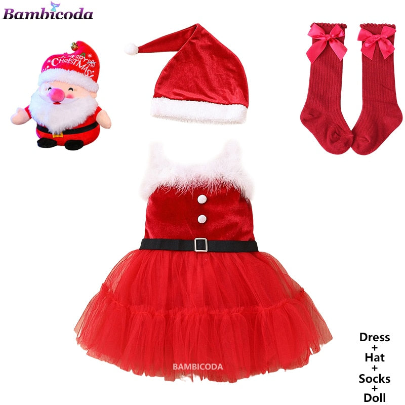 Fantasia Roupa de Natal Infantil Caru Store