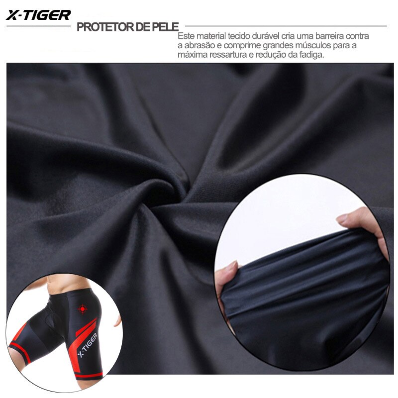 Bermuda Masculina para Ciclismo - com gel -  X-Tiger Caru Store