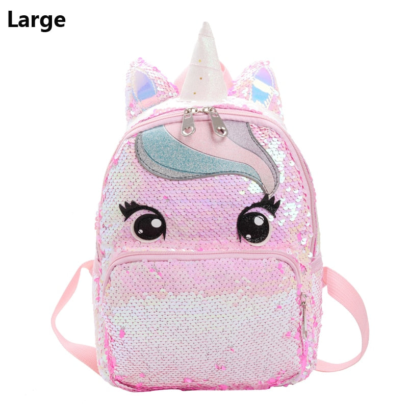 Mochila grande com lantejoulas Unicórnio - Kawaii Caru Store