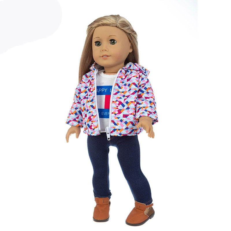Roupas de inverno para boneca de 43cm tipo American Girl Caru Store