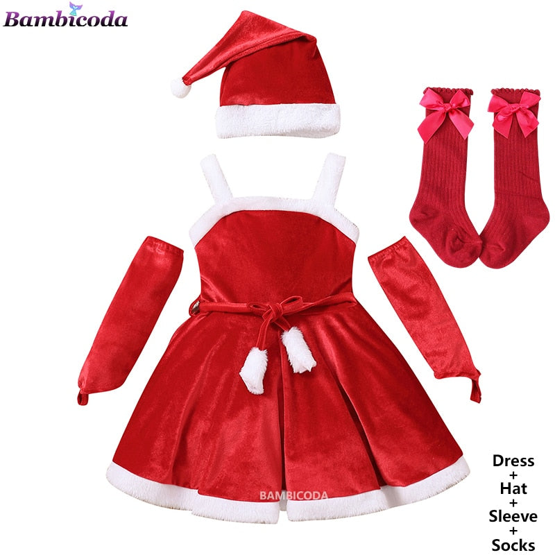 Fantasia Roupa de Natal Infantil Caru Store