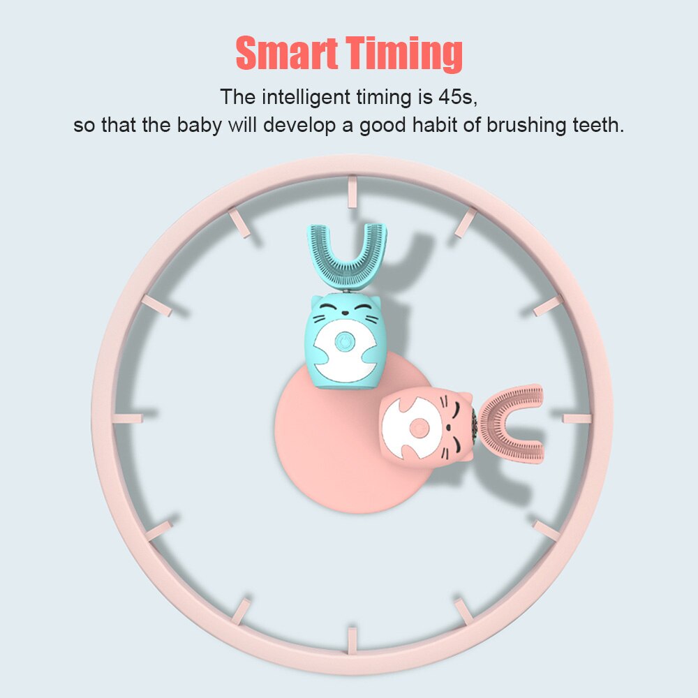 Sonic criança escova de dentes elétrica de silicone 360 graus usb Caru Store