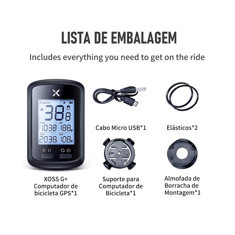 Ciclocomputador GPS velocímetro para bicicleta XOSS G plus G Caru Store