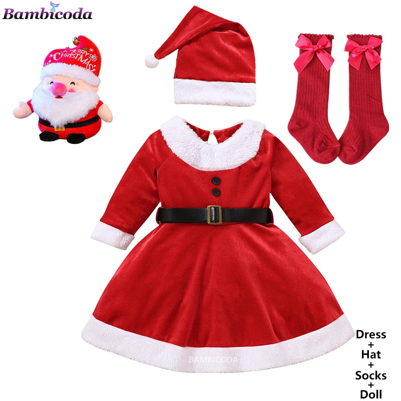 Fantasia Roupa de Natal Infantil Caru Store