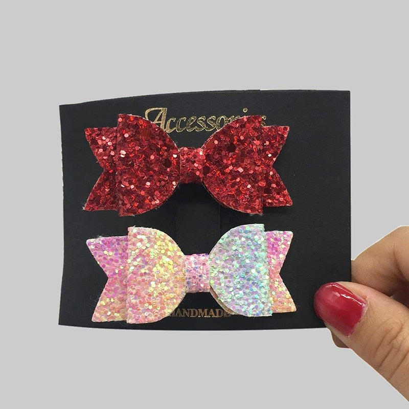 Laços para meninas com glitter - 2 peças Caru Store