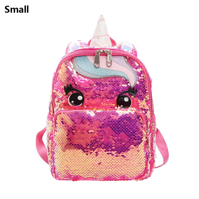 Mochila grande com lantejoulas Unicórnio - Kawaii Caru Store