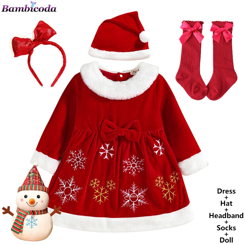 Vestido de Natal - 1 a 6 anos Caru Store