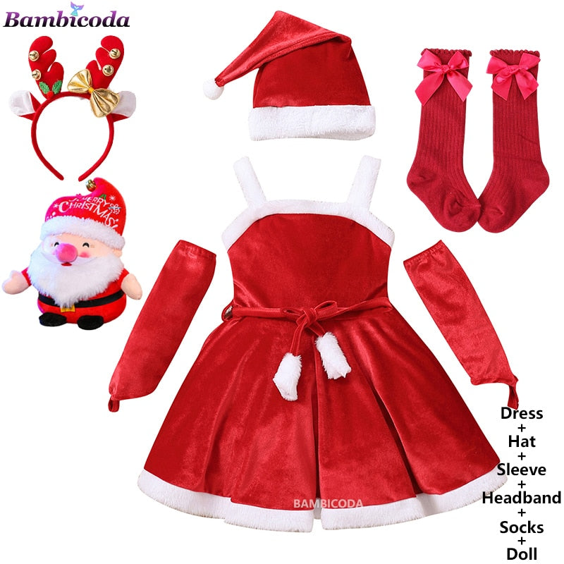 Fantasia Roupa de Natal Infantil Caru Store