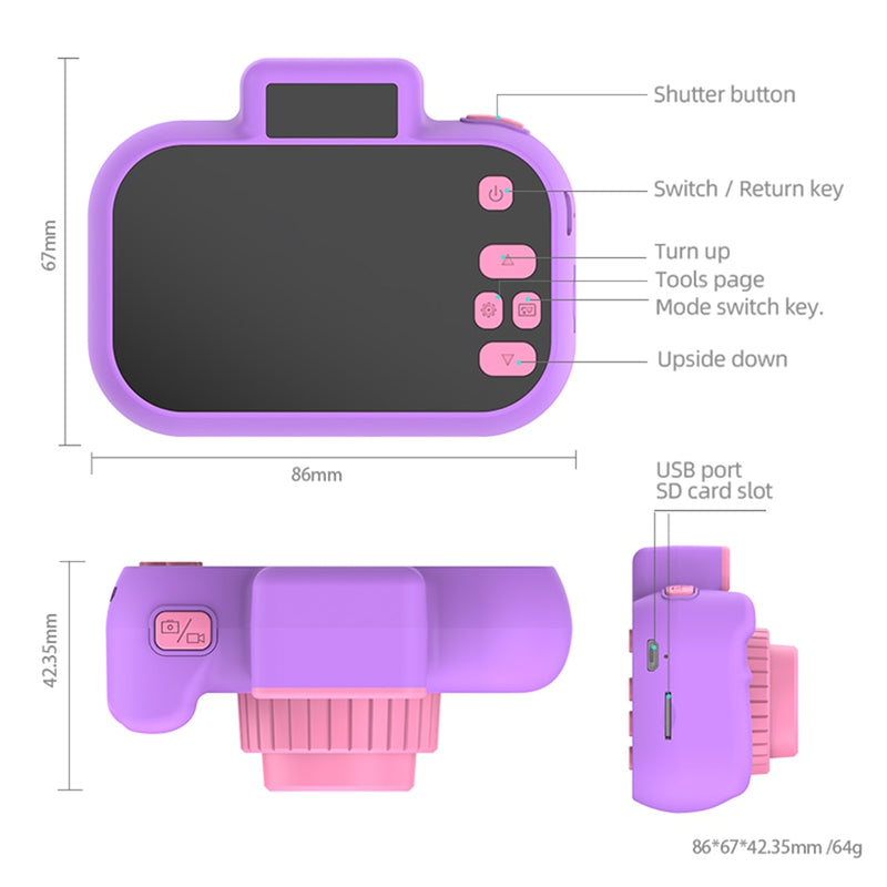 Câmera Infantil de Alta Definição 4000W USB Caru Store