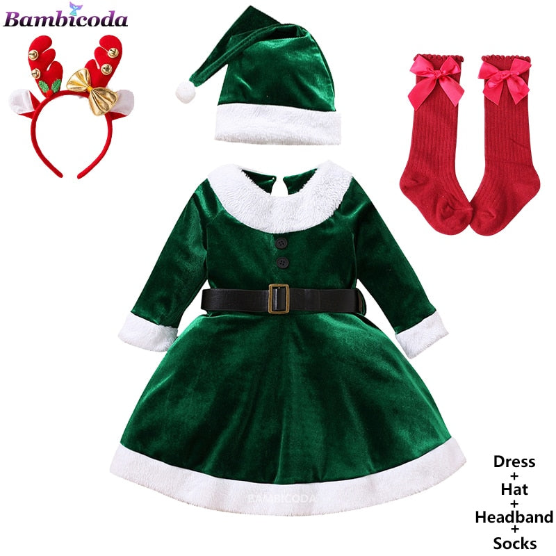 Fantasia Roupa de Natal Infantil Caru Store