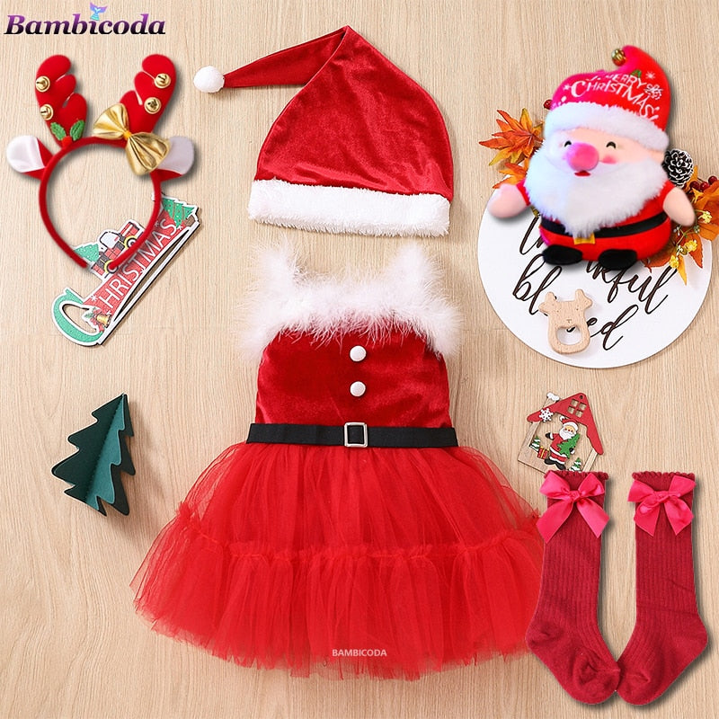 Fantasia Roupa de Natal Infantil Caru Store