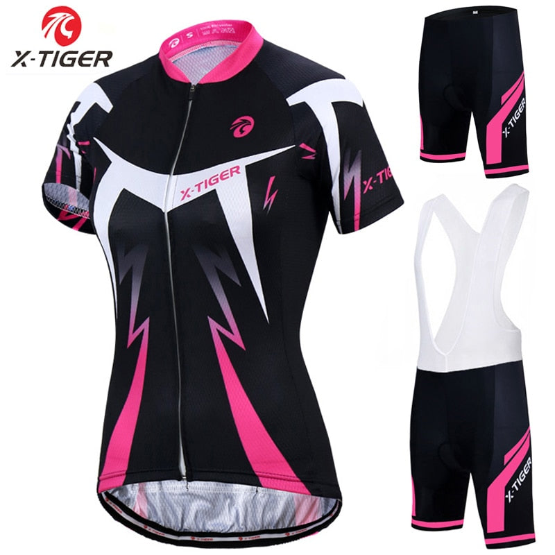 X-Tiger conjunto de camisa de ciclismo feminino verão anti-uv Caru Store
