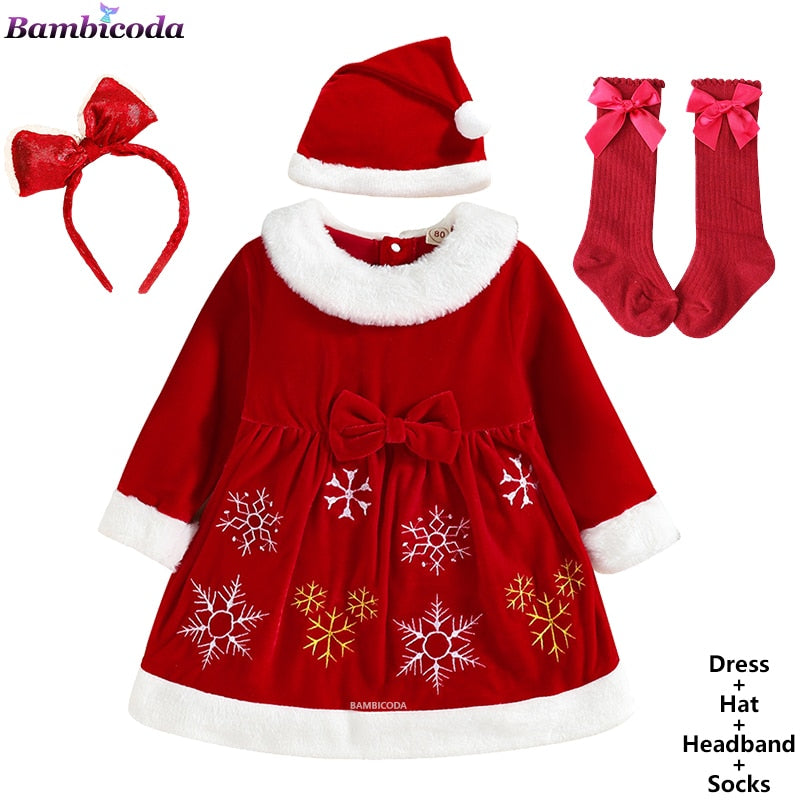 Vestido de Natal - 1 a 6 anos Caru Store