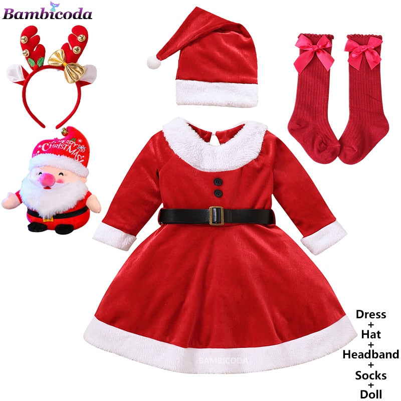 Fantasia Roupa de Natal Infantil Caru Store