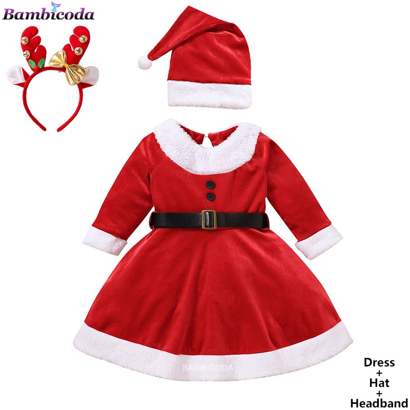 Fantasia Roupa de Natal Infantil Caru Store