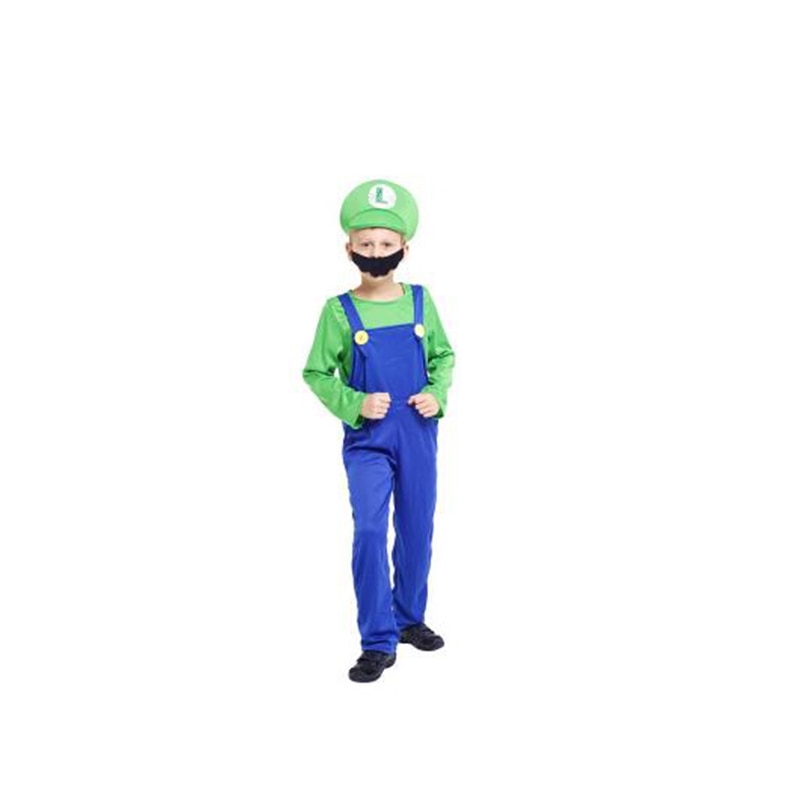 Fantasia Super Mario Bros. Cosplay Adulto e Infantil Caru Store