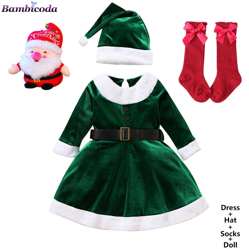 Fantasia Roupa de Natal Infantil Caru Store