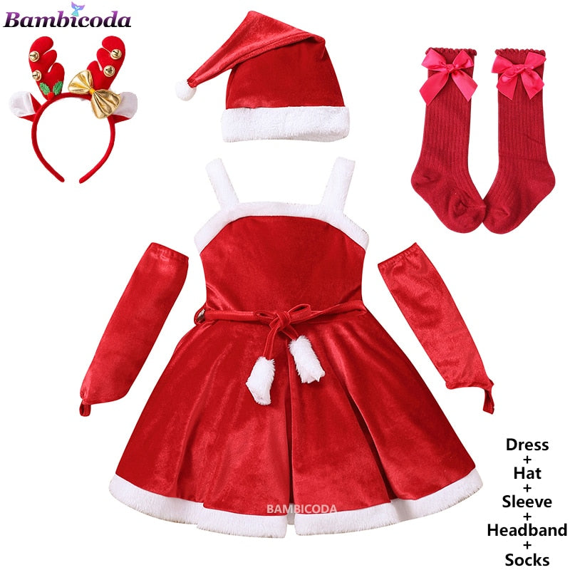 Fantasia Roupa de Natal Infantil Caru Store